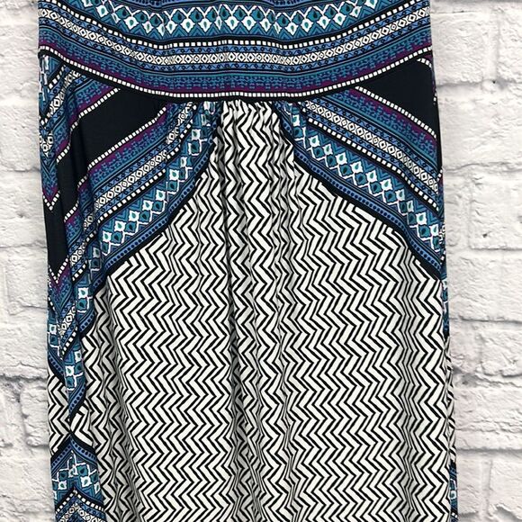 London Times Collection Patterned Maxi Dress Size Large - Picture 6 of 8